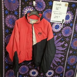 Vintage 80's Sports Gear Dodge Ram Black & Red Full Zip Jacket!